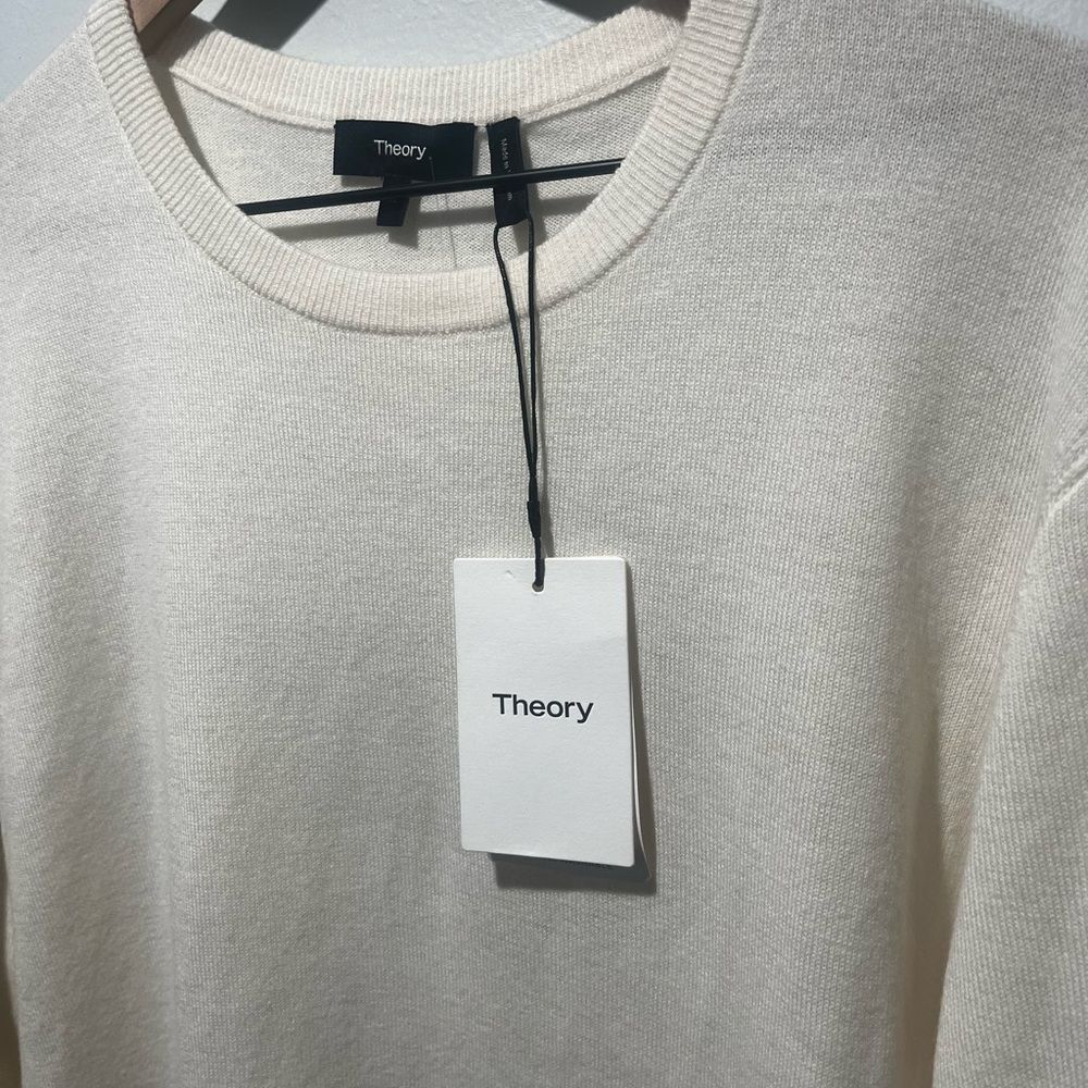 Theory Riland P Crewneck Merino Wool Blend Harman… - image 2